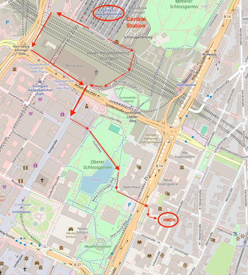 Wegbeschreibung zur HMDK Stuttgart